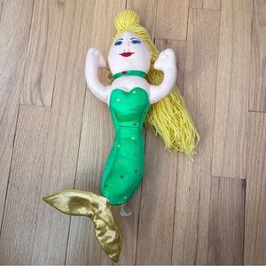 Vintage Chicken of the Sea Mermaid Cloth Doll, Yarn Hair, 1990’s